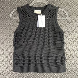 New Universal Thread Black Knitted‎ Casual Wear Preppy Vest Women's Size XS